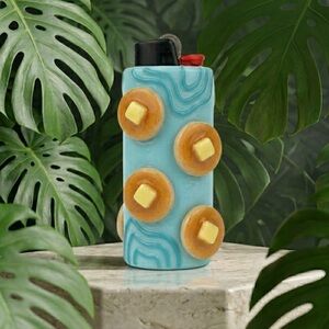 3D Fluffy Pancake Lighter Case - Custom Colours